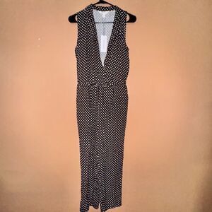 Popsugar Black Polka Dot Rayon Romper - Size Small - NWT